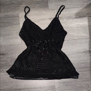 Elegant Black Lace Camisole with Adjustable Straps